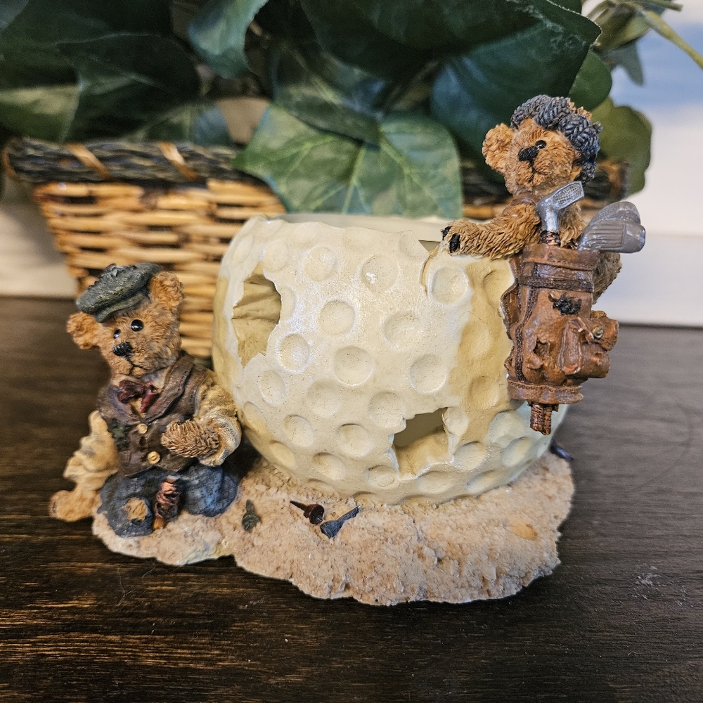 GREAT GOLF GIFT...Boyd’s Bears And Friends The Lost Ball Votive Candle Holder